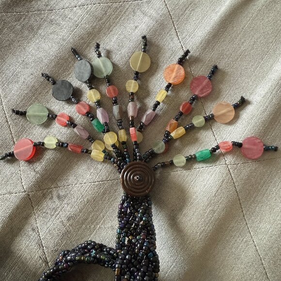 Vintage Beaded Braided Hip Belt Size L-0X - Picture 5 of 7